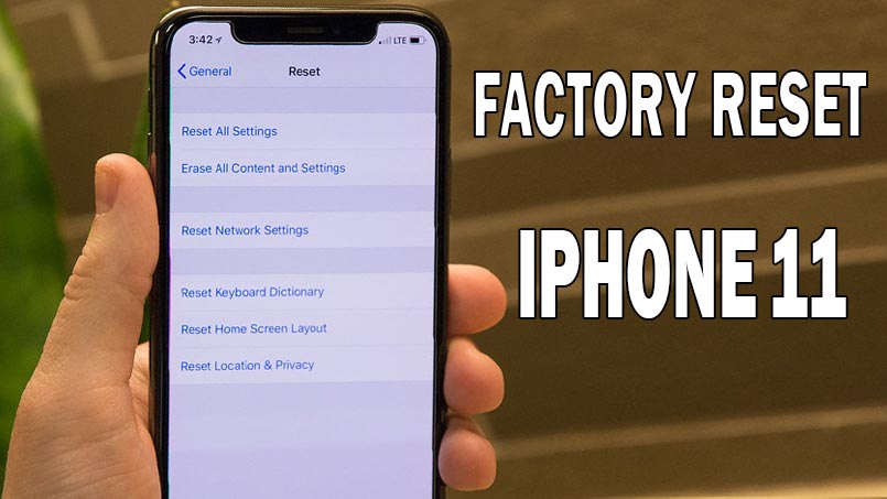 factory resetting your iPhone 11