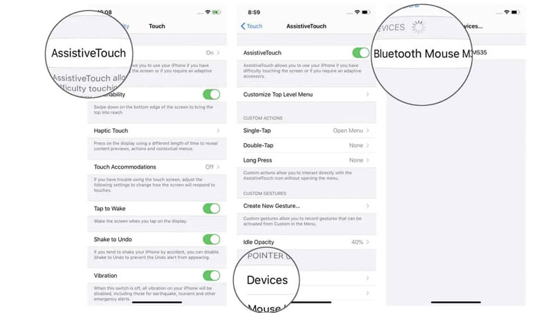 connect bluetooth mouse to iphone