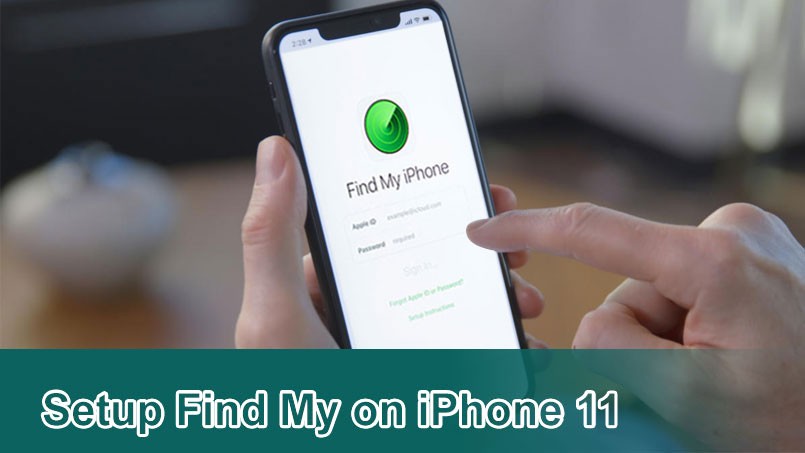turn on find my iphone 11