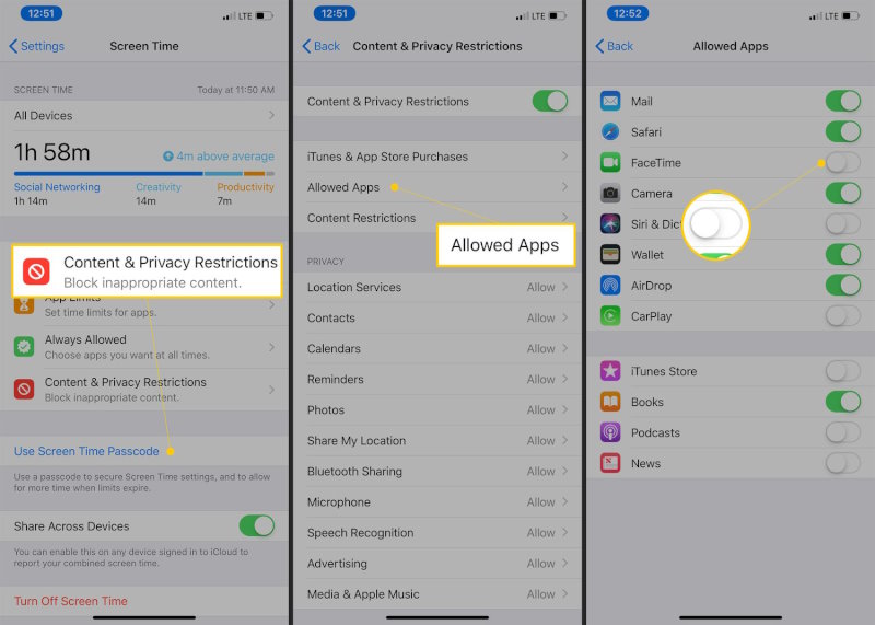 Steps to lock apps on iphone